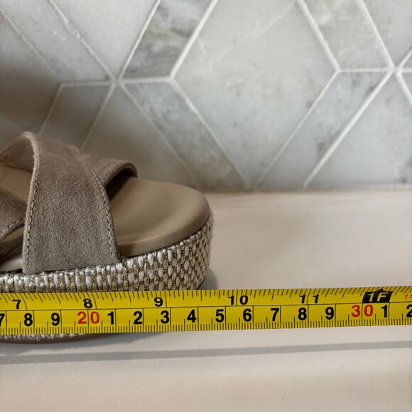 Nero Giardini Sz 39 9 Suede Criss Cross Strap Block Heel Sandal Sandali Donna - Picture 5 of 11